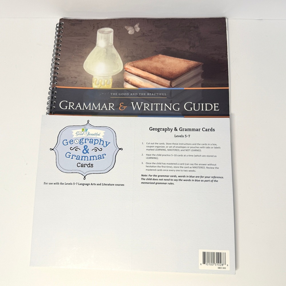 The Good and the Beautiful Grammar Writing Guide & Geography Cards Levels 5-7